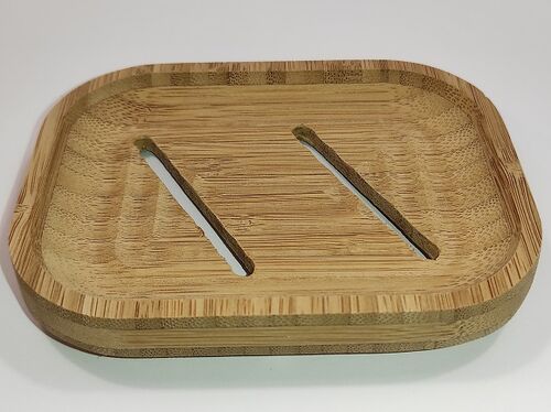 JABONERA ARTESANAL DE BAMBÚ "RAYAS" 11,2 x 9 x 1,2 CM 1 UD (VALENCIA)