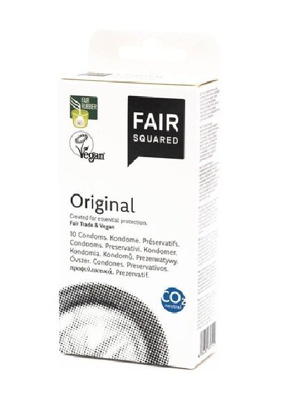PRESERVATIVO LÁTEX ORIGINAL COMERCIO JUSTO 1 x 10 UD (ALEMANIA) FAIR SQUARED