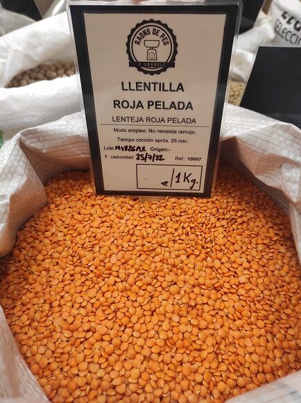 LENTEJAS ROJAS PELADAS ENTERAS - LENTEJAS DALH (CANADÁ)