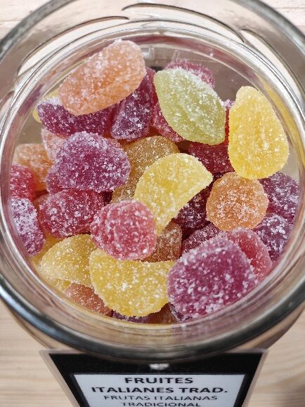 GOMINOLAS DE ZUMO DE FRUTAS - FRUTAS ITALIANAS TRADICIONAL - SIN GLUTEN CON AZÚCAR (ITALIA)