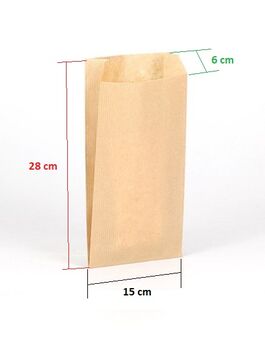 BOLSA PAPEL KRAFT RECICLADO/BLE 15 x 28 x 6 CM 1 UD (XIRIVELLA)