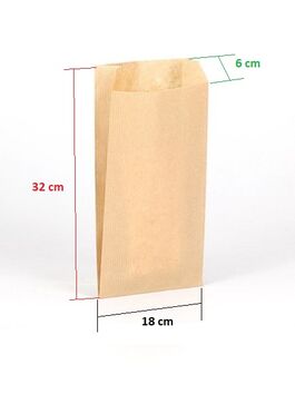 BOLSA PAPEL KRAFT RECICLADO/BLE 18 x 32 x 6 CM 1 UD (XIRIVELLA)