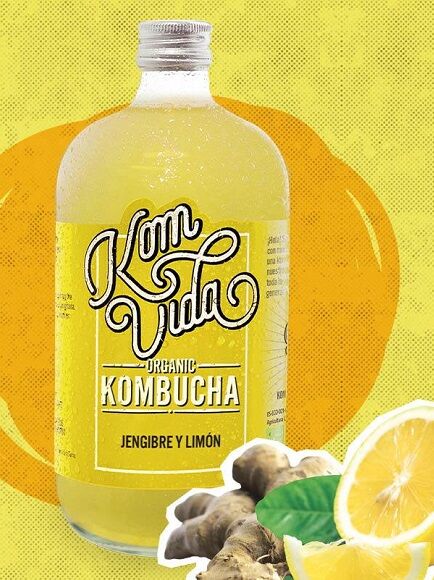 KOMBUCHA GINGERVIDA SABOR JENGIBRE Y LIMN 250 ML 1 UD - CRISTAL (BADAJOZ) KOMVIDA - ECO