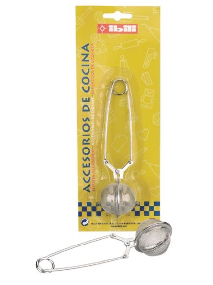 INFUSIONADOR METÁLICO PINZA BOLA ACERO INOX. 1 UD (BERGARA - ESPAÑA)