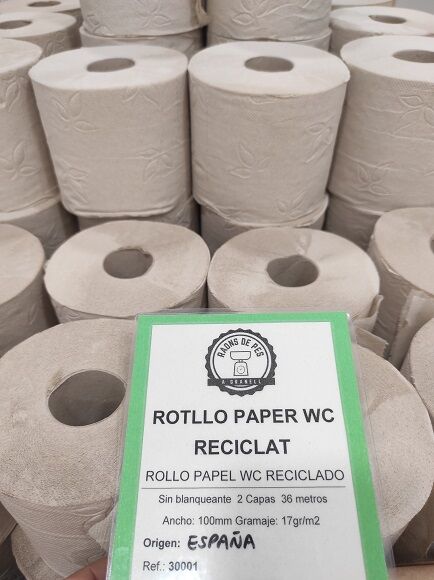 ROLLO PAPEL HIGIÉNICO WC RECICLADO Y SIN BLANQUEANTE 1 UD. (ESPAÑA) ISMAX - ECO