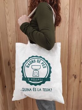 BOLSA ALGODÓN ORGÁNICO CON ASAS 37x41 CM RAONS DE PES 1 UD ECO
