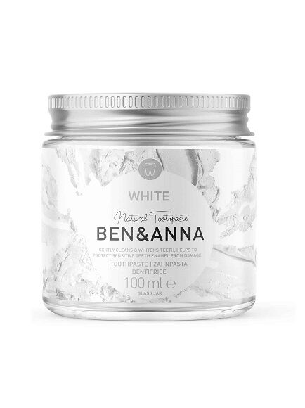 PASTA DE DIENTES DENTÍFRICO WHITE SIN FLÚOR 100 ML 1 UD - CRISTAL (ALEMANIA) BEN&ANNA - ECO