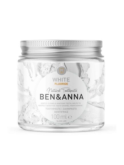 PASTA DE DIENTES DENTÍFRICO WHITE CON FLÚOR 100 ML 1 UD - CRISTAL (ALEMANIA) BEN&ANNA - ECO