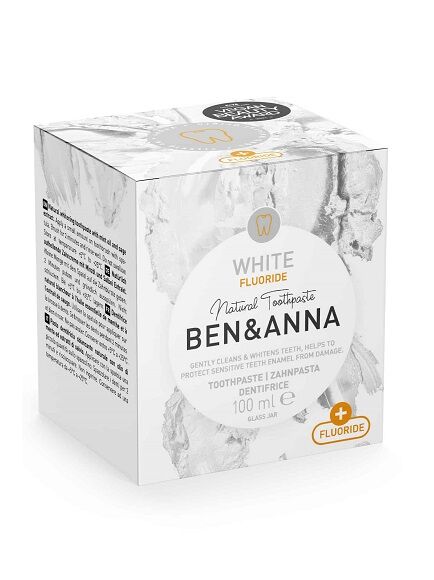 PASTA DE DIENTES DENTÍFRICO WHITE CON FLÚOR 100 ML 1 UD - CRISTAL (ALEMANIA) BEN&ANNA - ECO