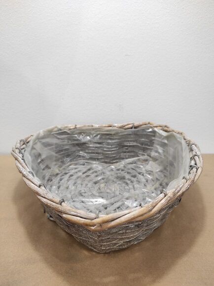 CESTA PEQUEÑA MIMBRE CORAZÓN 22 x 22 x 8 CM 1 UD