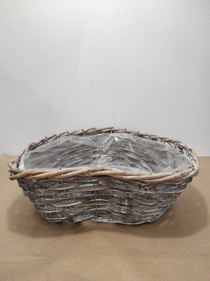 CESTA PEQUEÑA MIMBRE CORAZÓN 22 x 22 x 8 CM 1 UD