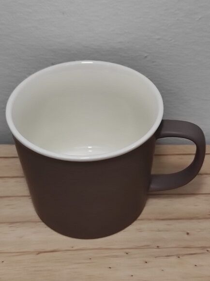 TAZA LISA CON ASA CERÁMICA COLOR NATURE TAUPE MATE 380 ML 1 UD (CHINA)