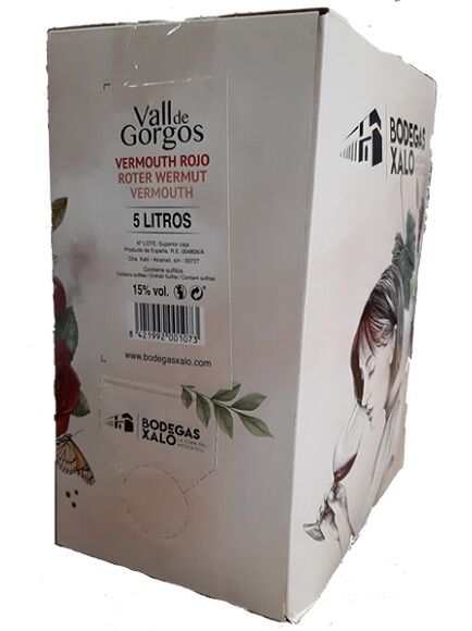 BAG IN BOX 5 L VERMOUTH VALL DE GORGOS CATEGORIA SELECTA 1 UD (ALICANTE) BODEGAS XALÓ
