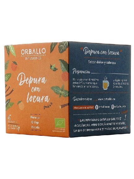 INFUSIÓN DEPURA CON LOCURA 1 X 12 UD 18 GR - COMPOSTABLE (GALICIA) ORBALLO - ECO