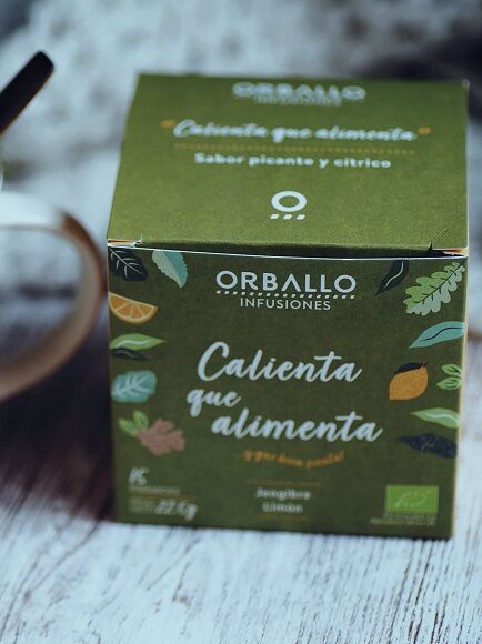 INFUSIÓN CALIENTA QUE ALIMENTA 1 X 15 UD 22,5 GR - COMPOSTABLE (GALICIA) ORBALLO - ECO