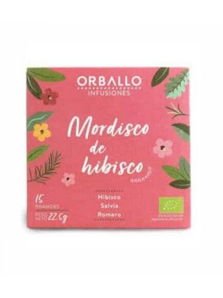 INFUSIÓN MORDISCO DE HIBISCO 1 X 15 UD 22,5 GR - COMPOSTABLE (GALICIA) ORBALLO - ECO