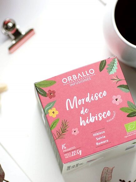 INFUSIÓN MORDISCO DE HIBISCO 1 X 15 UD 22,5 GR - COMPOSTABLE (GALICIA) ORBALLO - ECO