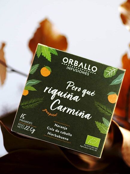 INFUSIÓN PERO QUE RIQUIÑA CARMIÑA 1 X 15 UD 22,5 GR - COMPOSTABLE (GALICIA) ORBALLO - ECO