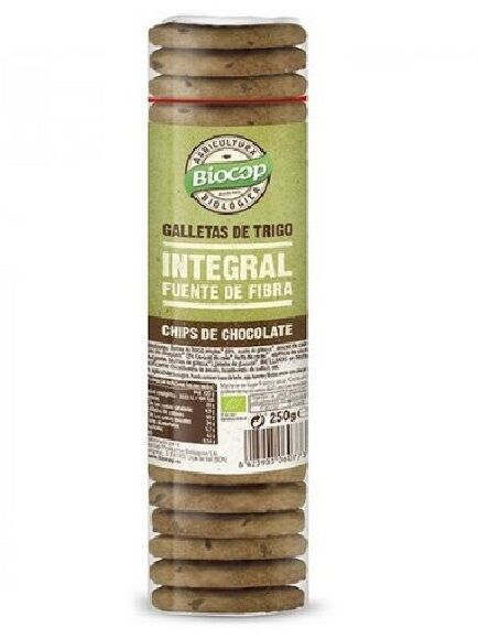 GALLETAS DE TRIGO INTEGRAL CON CHIPS DE CHOCOLATE 250 GR 1 UD (ITALIA) BIOCOP - ECO