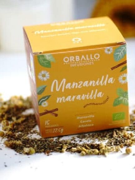 INFUSIÓN MANZANILLA MARAVILLA 1 X 15 UD 22,5 GR - COMPOSTABLE (GALICIA) ORBALLO - ECO