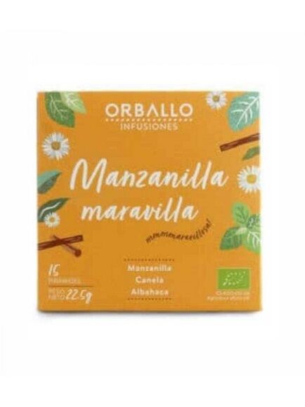 INFUSIN MANZANILLA MARAVILLA 1 X 15 UD 22,5 GR - COMPOSTABLE (GALICIA) ORBALLO - ECO