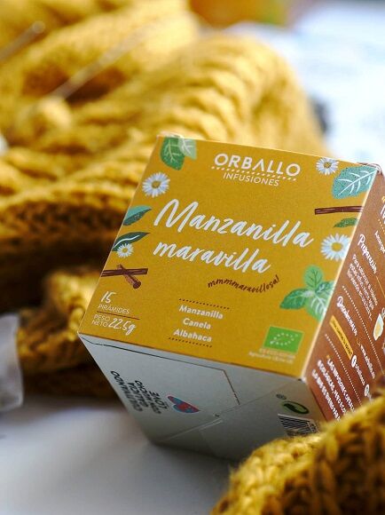 INFUSIÓN MANZANILLA MARAVILLA 1 X 15 UD 22,5 GR - COMPOSTABLE (GALICIA) ORBALLO - ECO