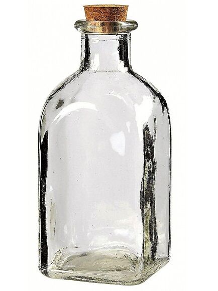 6930787182061_BOTELLA CRISTAL CUADRADA CON TAPÓN DE CORCHO 250 ML REUTILIZABLE 1 UD. RAONS DE PES