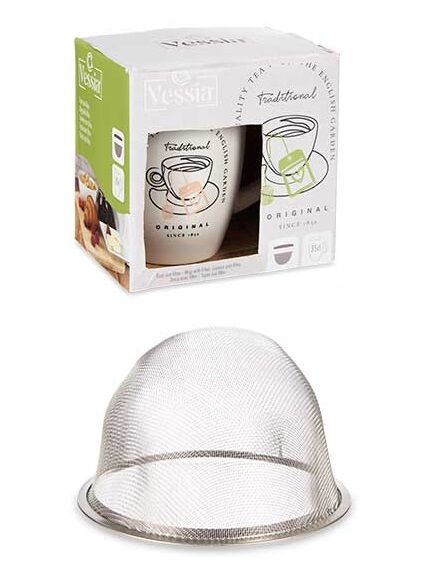 TAZA PORCELANA CON FILTRO Y TAPA TRADITIONAL 340 ML (CHINA)