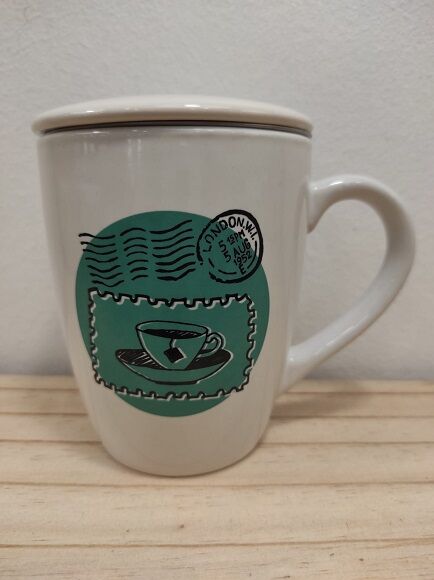 TAZA PORCELANA CON FILTRO Y TAPA TRADITIONAL 340 ML (CHINA)