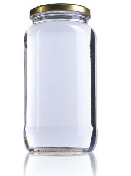 BOTE24_TARRO CRISTAL HERMÉTICO REUTILIZABLE RECICLABLE + TAPA BLANCA 935 ML 1 UD RAONS DE PES