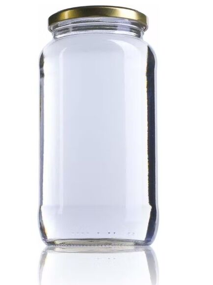 BOTE24_TARRO CRISTAL HERMTICO REUTILIZABLE RECICLABLE + TAPA BLANCA 935 ML 1 UD RAONS DE PES