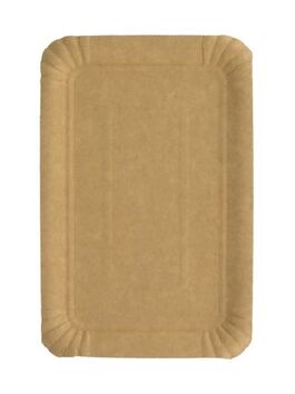 BANDEJA CARTÓN RECTANGULAR KRAFT COMPOSTABLE 14 X 21 CM 1 UD (ESPAÑA) ECO