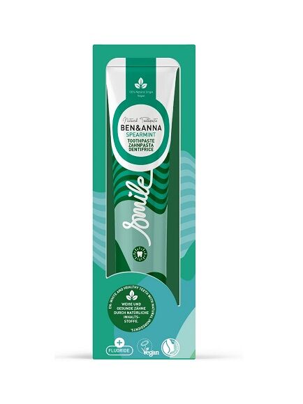 PASTA DE DIENTES DENTFRICO DE MENTA VERDE CON FLOR 75 ML 1 UD. (ALEMANIA) BEN Y ANNA