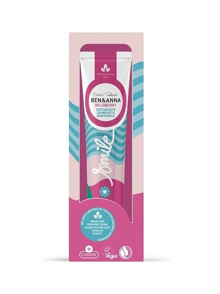 PASTA DE DIENTES DENTFRICO DE BAYAS SILVESTRES WILDBERRY CON FLOR 75 ML 1 UD. (ALEMANIA) BEN Y ANNA