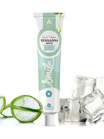 PASTA DE DIENTES DENTFRICO DE WHITE ALOE VERA CON FLOR 75 ML 1 UD. (ALEMANIA) BEN Y ANNA