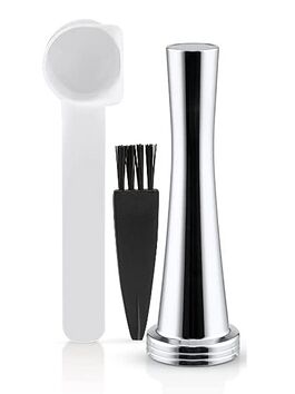 ACCESORIOS CPSULA REUTILIZABLE NESPRESSO ACERO INOX: PRENSADOR, CUCHARA Y CEPILLO LIMPIEZA 1 UD. (CHINA)