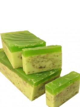 JABÓN SÓLIDO ARTESANO DE ACEITE DE OLIVA Y COCO CON ALOE VERA - AL CORTE (ZARAGOZA)