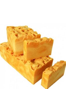 JABÓN SÓLIDO ARTESANO DE ACEITE DE OLIVA Y COCO CON ARGÁN - AL CORTE (ZARAGOZA)