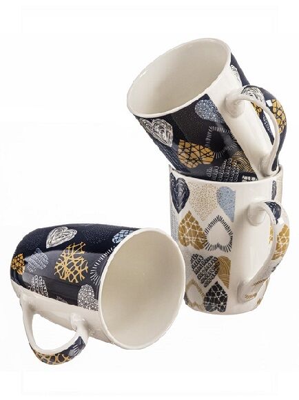 TAZA MUG CORAZONES COLORES DIFERENTES 300 ML 1 UD (CHINA)