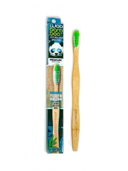 CEPILLO DIENTES DE BAMBÚ ADULTO - MEDIO 1 UD (USA) WOOBAMBOO