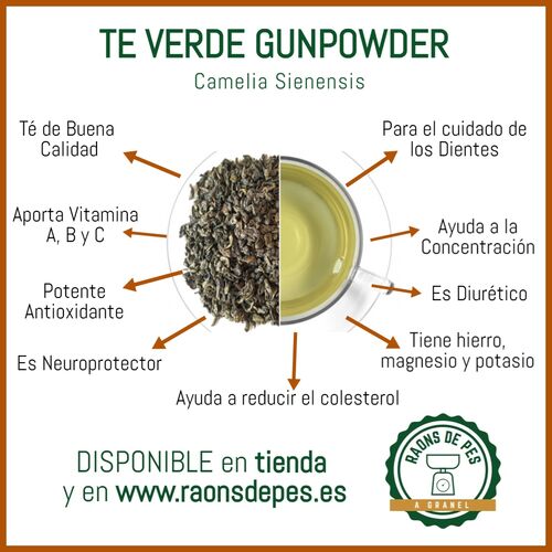 T VERDE GUNPOWDER HOJAS (CHINA)