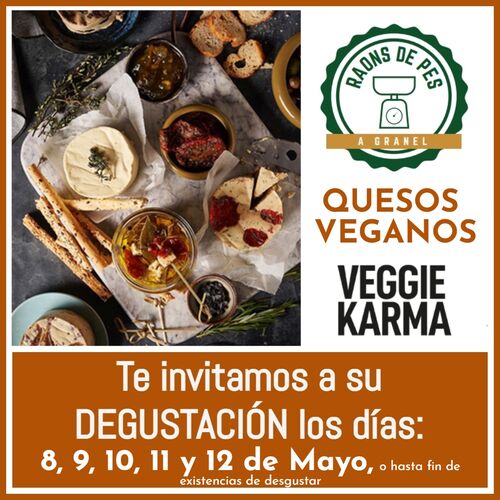 QUESO VEGANO SEMICURADO VEGETAL CON REDUCCIÓN DE VINO BLANCO 200 GR 1 UD. - SIN GLUTEN (BARCELONA) VEGGIE KARMA - ECO