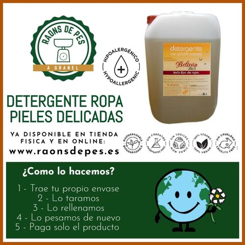 DETERGENTE LÍQUIDO LAVADORA TODO TIPO DE ROPA - SIN ALERGÉNICOS (ALMAZORA) BELTRÁN VITAL