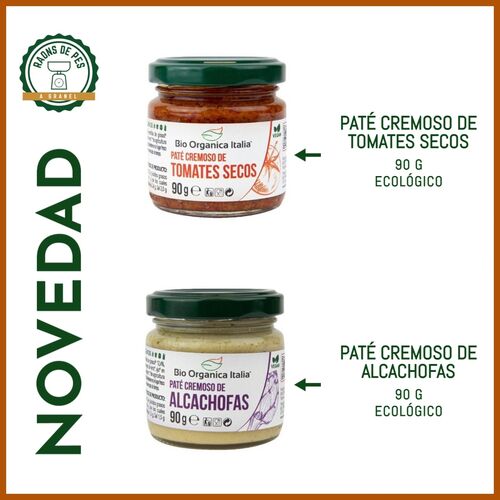 PATÉ CREMOSO DE ALCACHOFA 100 GR 1 UD - CRISTAL (ITALIA) BIO ORGANICA ITALIANA - ECO