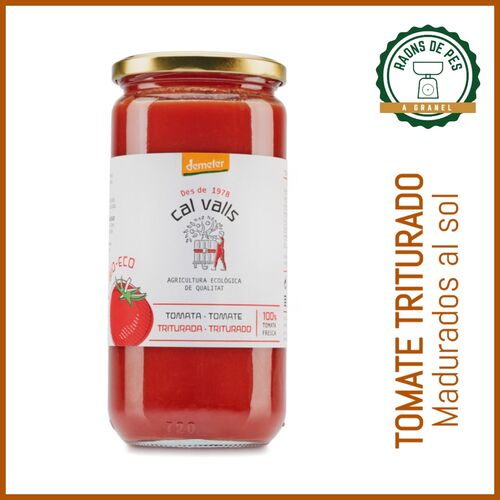 TOMATE TRITURADO NATURAL 670 GR 1 UD - CRISTAL (LLEIDA) CAL VALLS - ECO