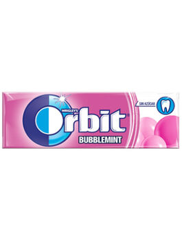 CHICLES EN GRAGEA SABOR BUBBLEMINT SIN AZÚCAR 10 C 1 UD (CALIFORNIA) ORBIT