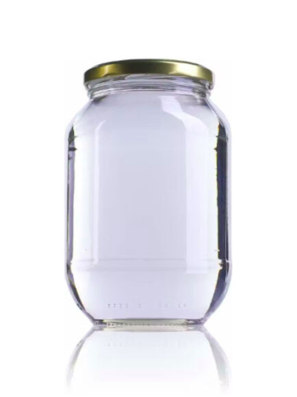 TARRO CRISTAL HERMÉTICO REUTILIZABLE/RECICLABLE + TAPA BLANCA 850 ML 1 UD (ALEMANIA)