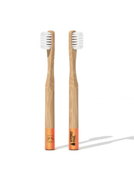 CEPILLO DIENTES DE BAMBÚ NIÑOS COLOR NARANJA DIBUJO HIPPO 1 UD (ALEMANIA) HYDROPHIL - ECO