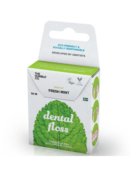 HILO DENTAL CON SABOR MENTA FRESCA 50 METROS 1 UD (SUECIA) THE HUMBLE CO - ECO