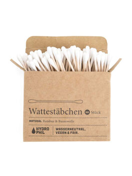 BASTONCILLOS DE OÍDO DE BAMBÚ Y ALGODÓN 100 UD (ALEMANIA) HIDRO PHIL - ECO